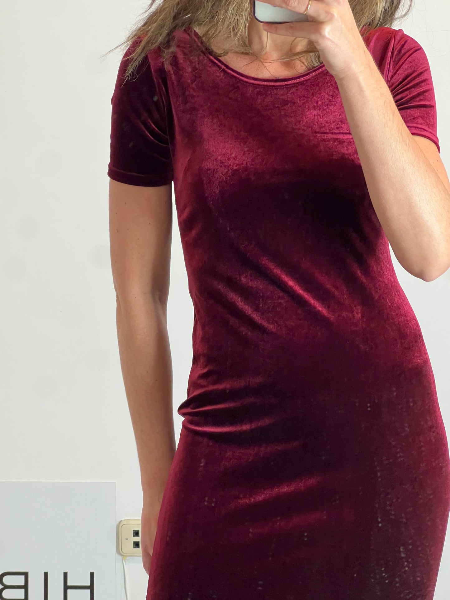 PRIMA COLLECTION. Burgundy velvet dress TM