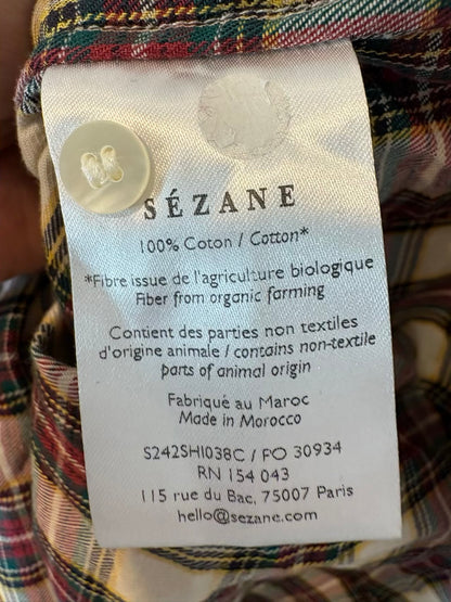 SÉZANE. Camisa algodón cuadros