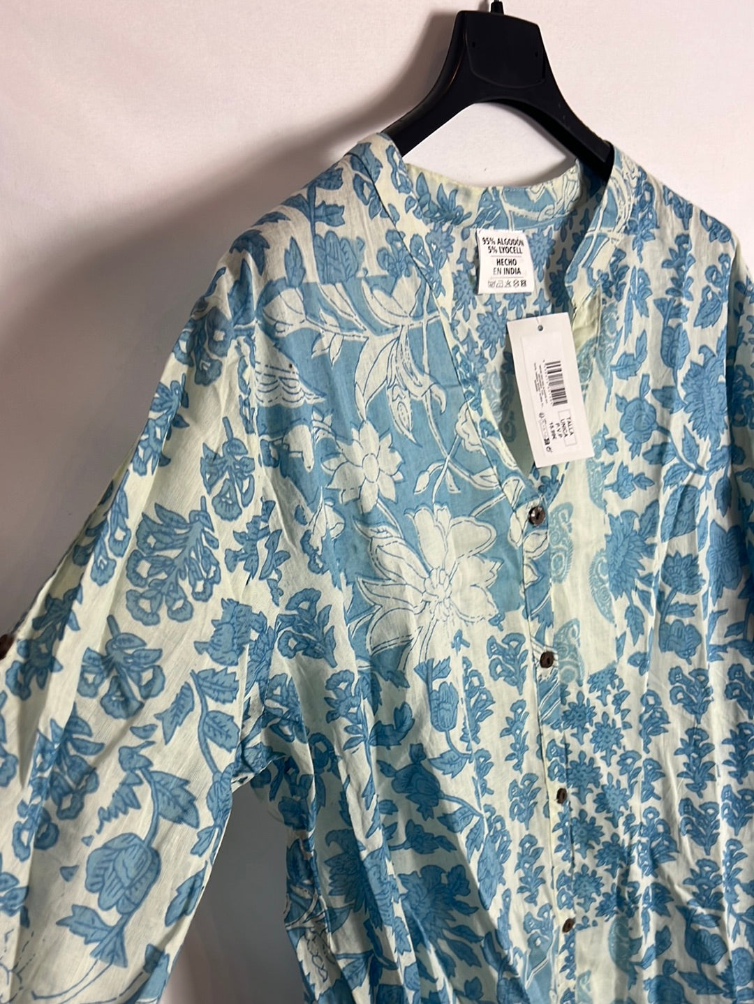 OTRAS. Vestido camisero estampado. T U (L)