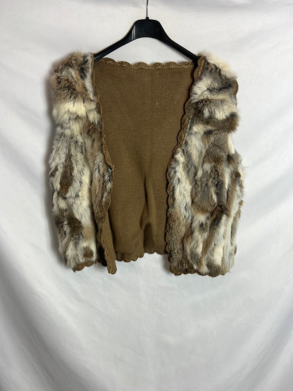 OTHERS. Reversible rabbit vest. TM/L (Tara)