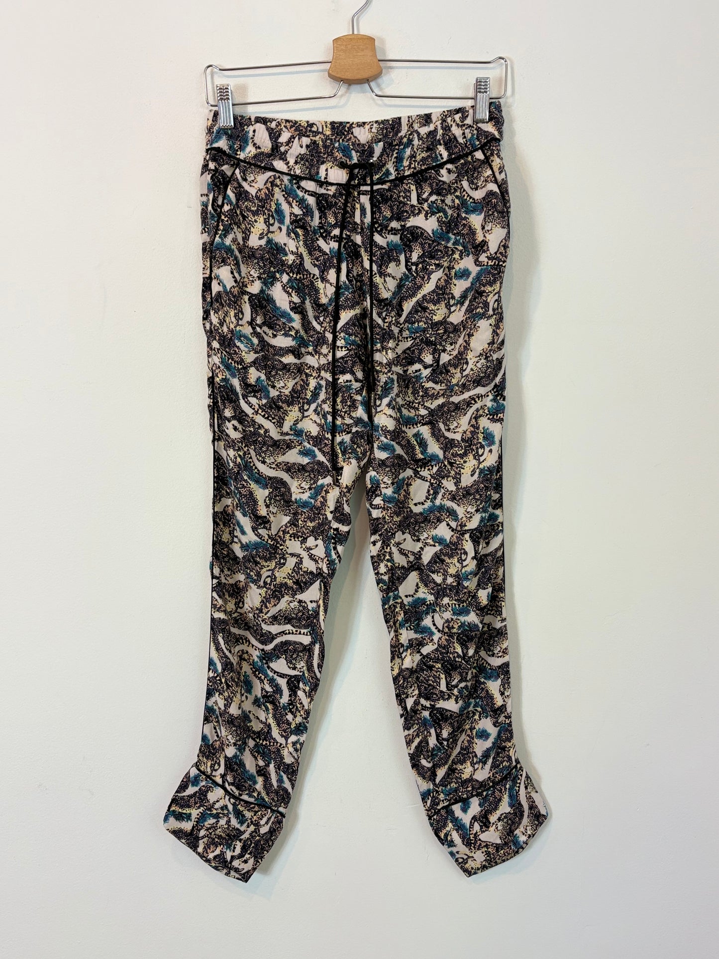 ZADIG&VOLTAIRE. Pantalón fluido estampado tropical. T 36