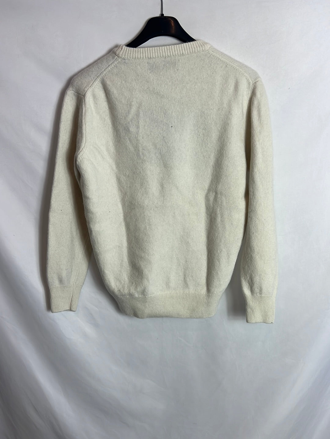 ST BARTH. Jersey beige letras. T L (S) (Tara)