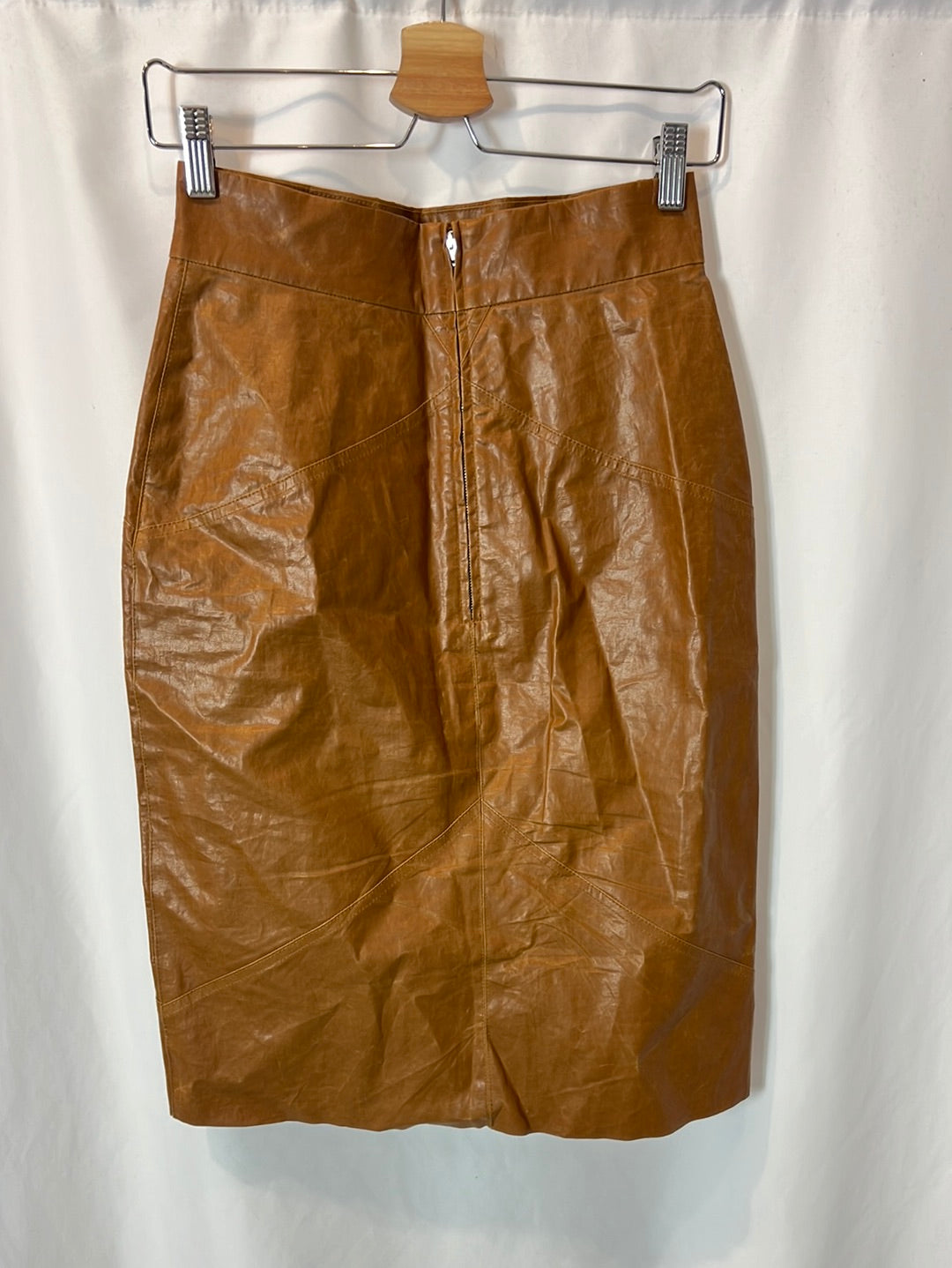 ISABEL MARANT. Textured brown midi skirt. Size 36