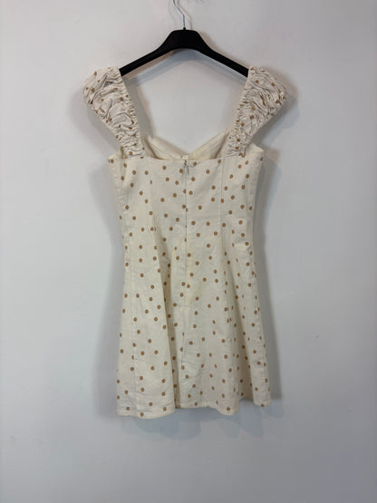 LPA. Vestido corto entallado lunares