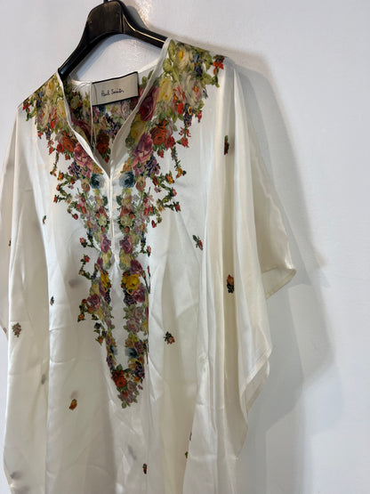 PAUL SMITH. Top seda estampado flores. T 40