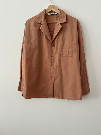 ZARA. Long brown dress TM