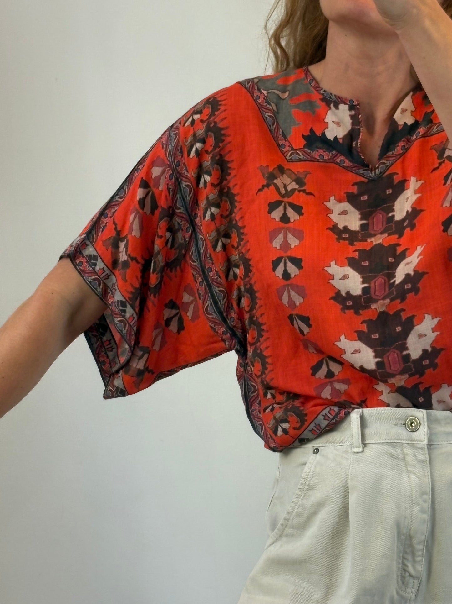 ISABEL MARANT. Black floral print jumpsuit. Size 36