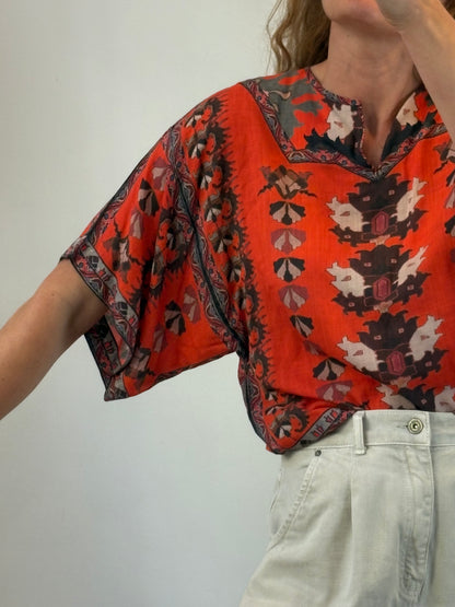 ISABEL MARANT. Black floral print jumpsuit. Size 36