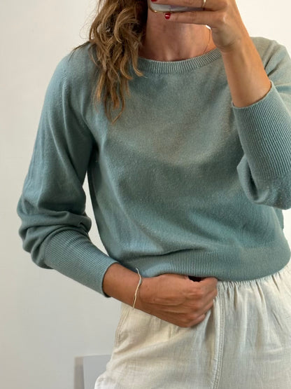 COMPTOIR DES COTONNIERS. Jersey verde agua cashmere