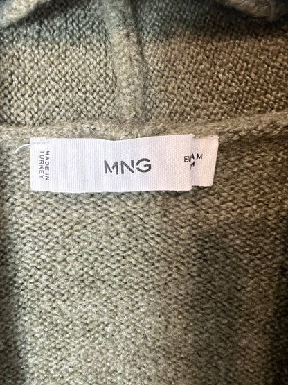 MANGO. Cárdigan verde troquelado T.m