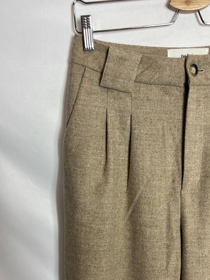 BA&amp;sh. Beige pleated trousers. Size 0( 36)