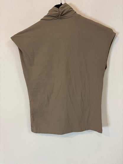 ZARA. Top punto elástico topo. T S