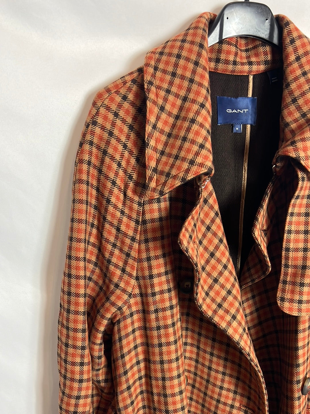 GANT. Long checked coat. TM