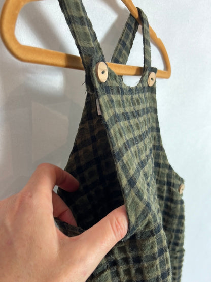 ZARA. Textured checkered jumpsuit. Size 12-18 months