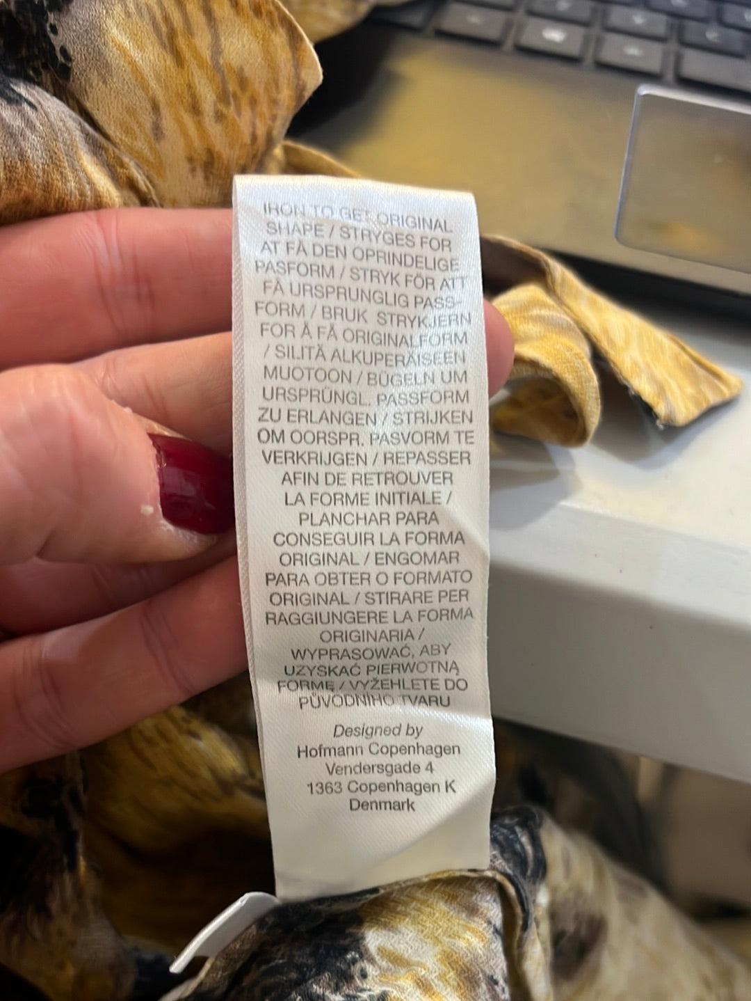 HOFMANN.Vestido midi animal print T.S