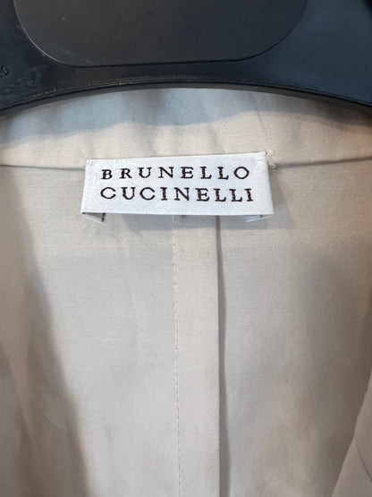 BRUNELLO CUCINELLI. Beige cotton and silk jacket. Size 42 (M)