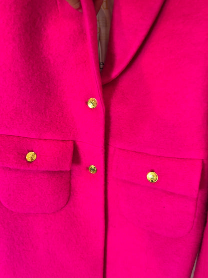 VILAGALLO. Abrigo lana fucsia. T 40