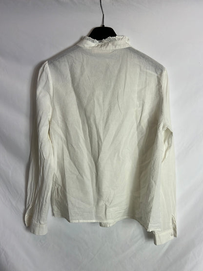 LOVIE&CO. Blusa blanca troquelada T.s