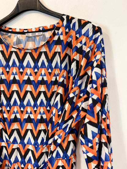 ZARA. Printed midi dress Ts