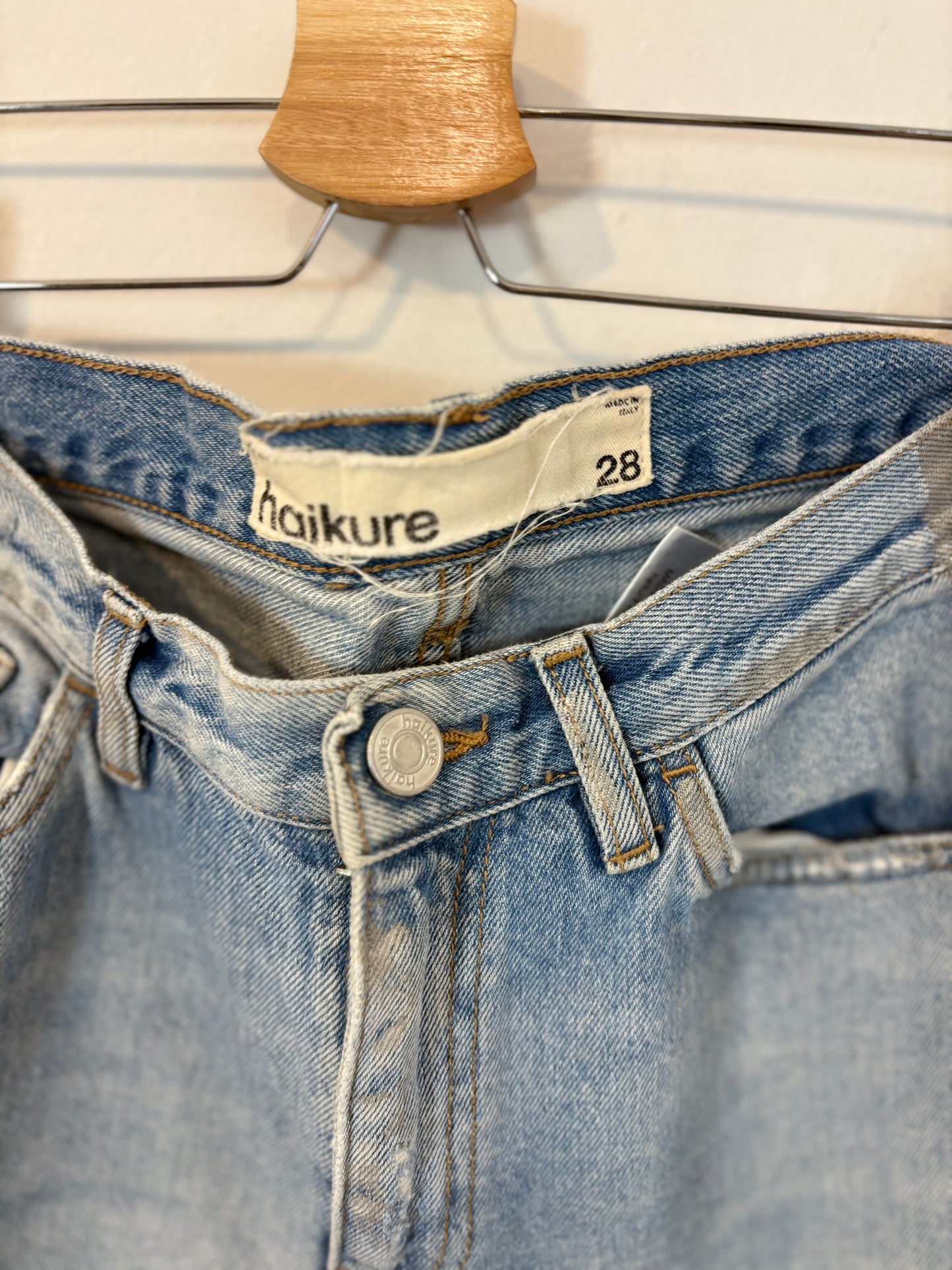 HAIKURE. Denim recto detalles plateados