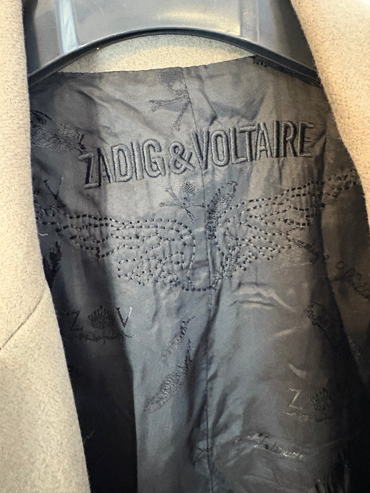 ZADIG & VOLTAIRE. Abrigo verde lana y cashmere