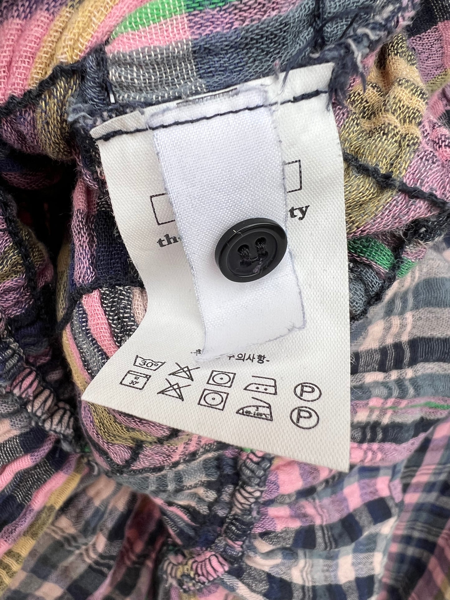 THE NEW SOCIETY. Checkered Honeycomb Blouse Ts