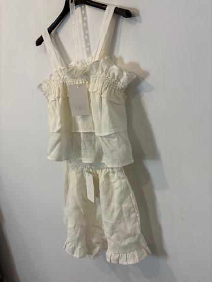ZARA. Conjunto blanco lino