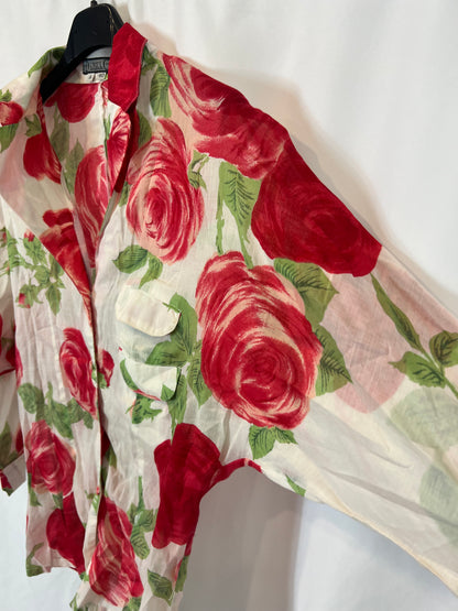 OTHER. Floral print cotton blouse. Size 40