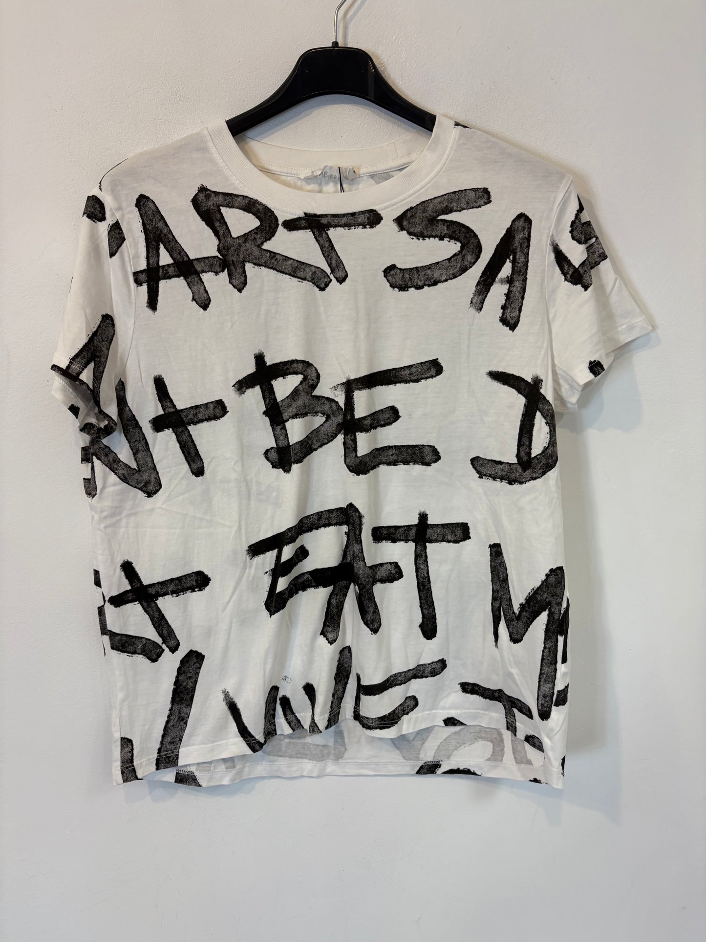 DESIGUAL. Camiseta blanca letras. T XL