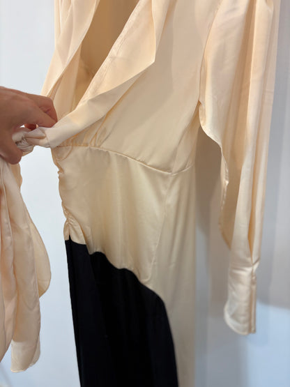 INNOVARE DENIM. Maxi vestido bicolor