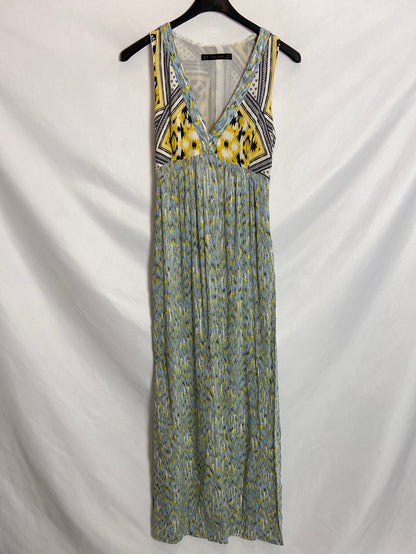ZARA. Vestido midi estampado . T.xs