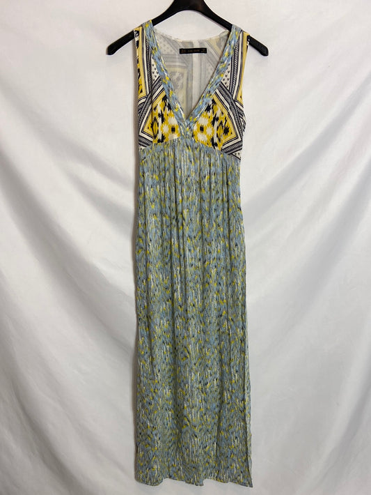 ZARA. Vestido midi estampado . T.xs