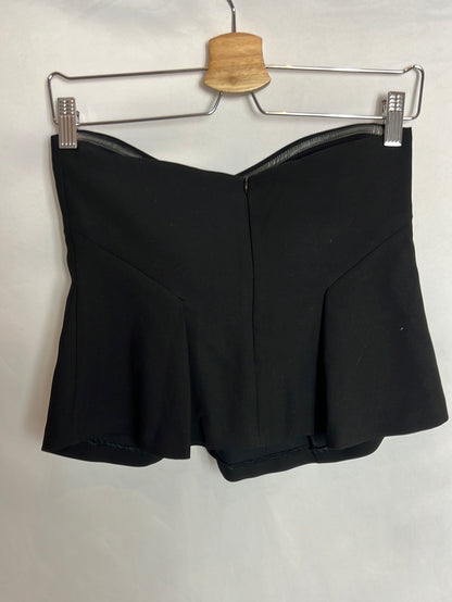 ZARA. Top palabra de honor negro. T S