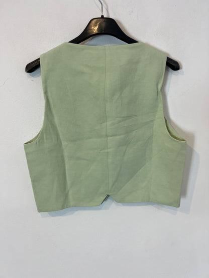 ZARA. Mint green vest with linen. TS