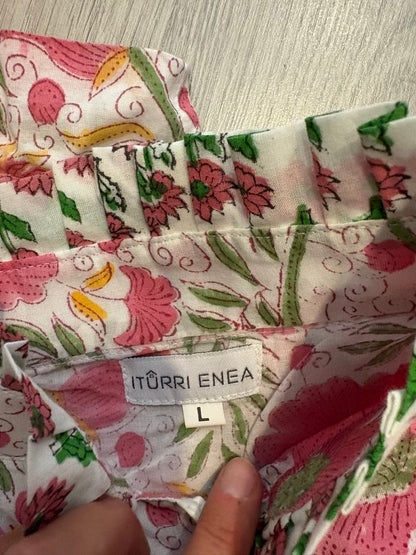 ITURRI ENEA. Conjunto pijamero flores rosas