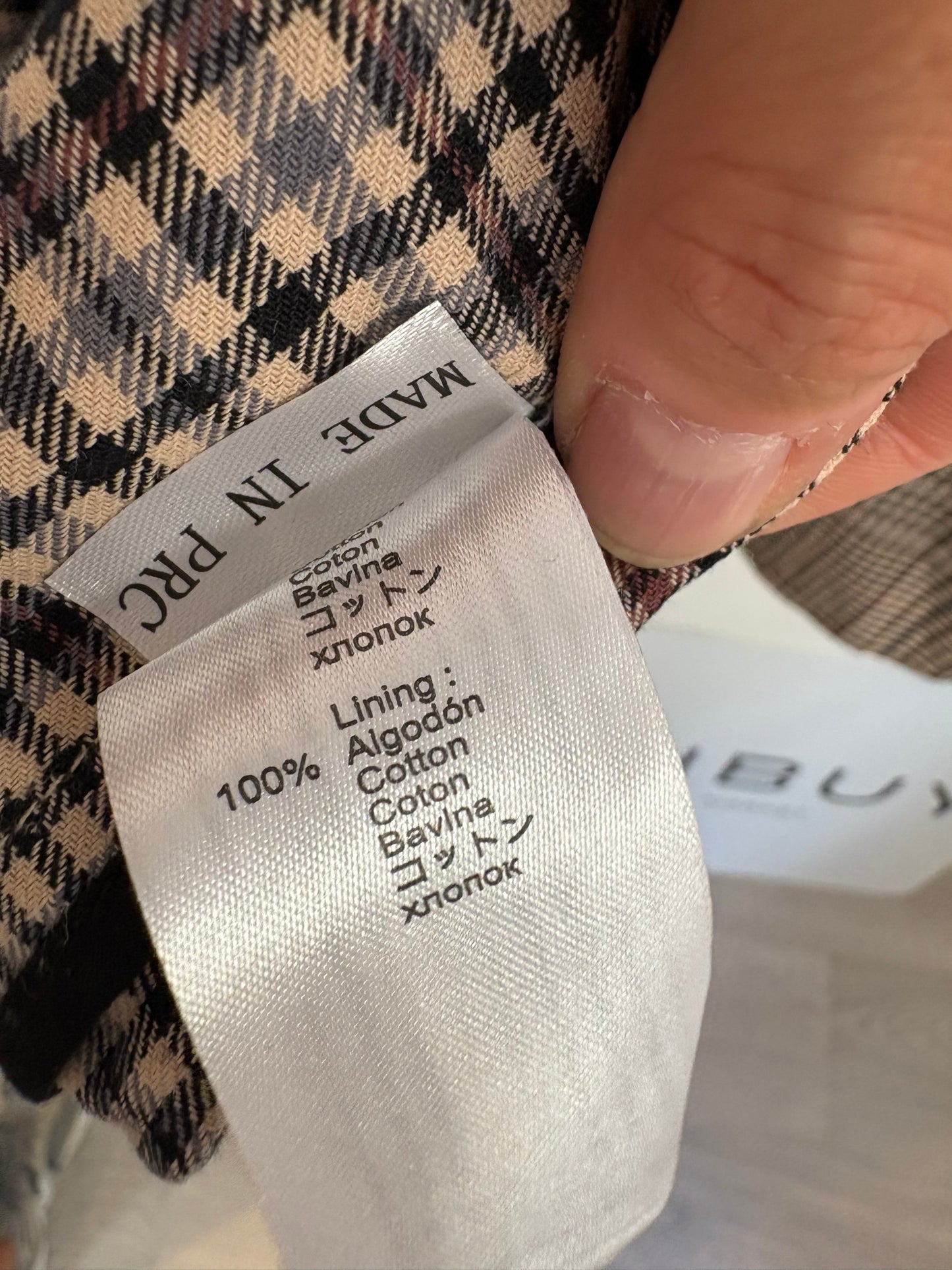 YERSE. Chaqueta cuadros ligera. T S