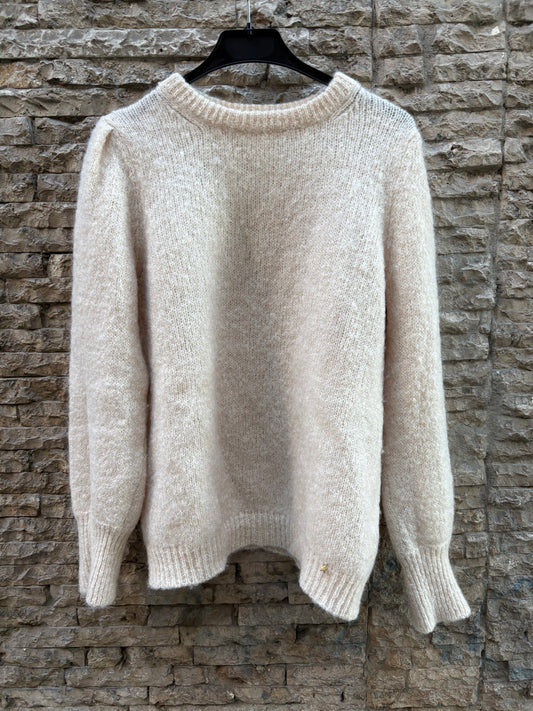 DES PETITS HAUTS. Jersey beige mezcla