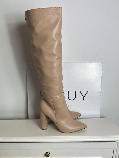 TULIPANO. Botas altas beige. T 38(tara)