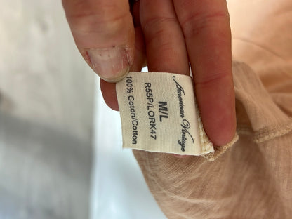 AMERICAN VINTAGE. Camiseta rosa palo algodón. T M/L