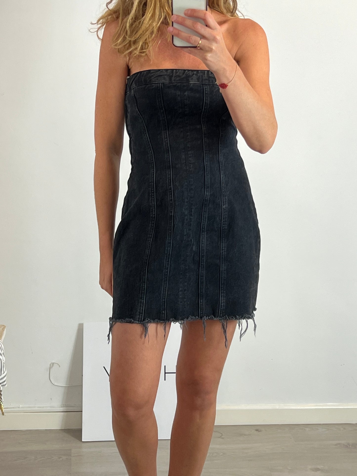 ZARA. Strapless denim dress. TM