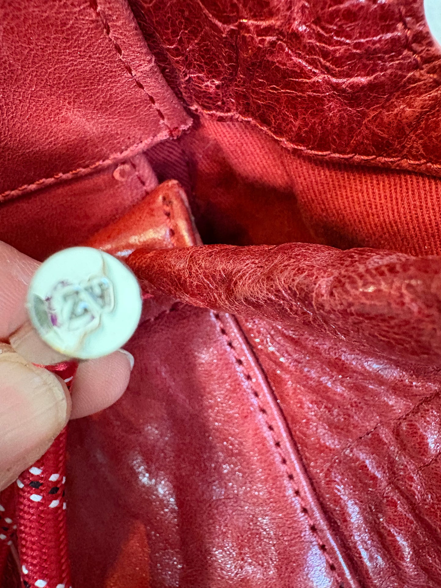 ZADIG & VOLTAIRE. Bolso shopper rojo piel