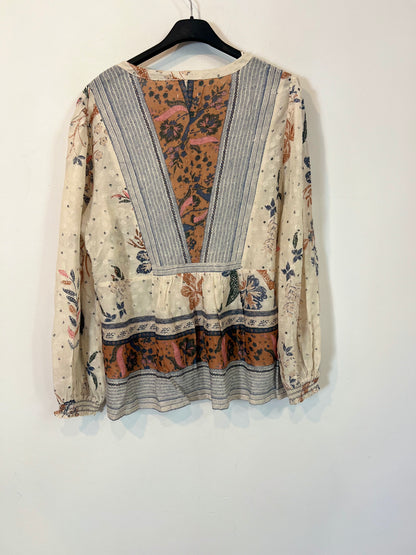 SOUTHERN COTTON. Blusa fluida estampada. T M