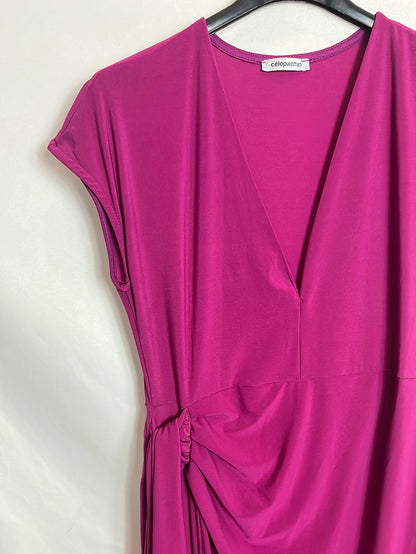 CELOP WOMAN.Vestido midi buganvilla T.S/M