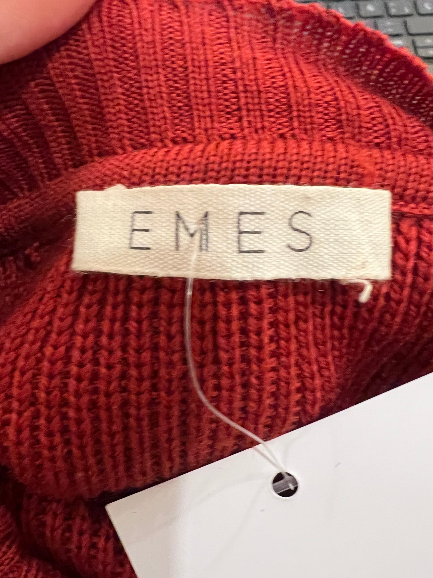 EMES. Reddish wool sweater with sleeve detail S.2(M)