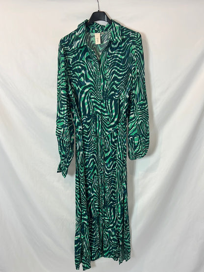 YAS. Vestido camisero estampado T.s