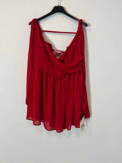 DAWN. Mono corto rojo fluido. T M