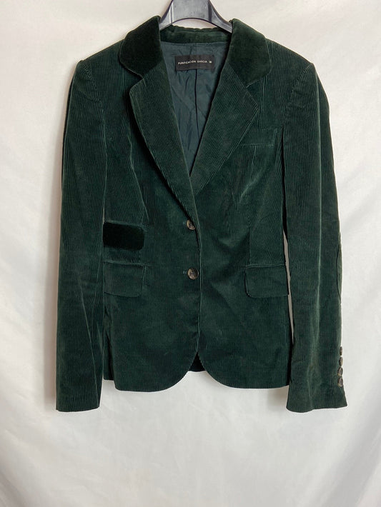PURIFICACIÓN GARCÍA. Blazer pana verde T. 38