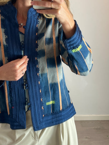 OTHERS. Blue textured jacket YOUR(S)