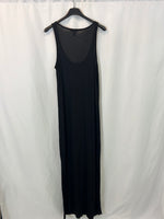 H&M. Vestido largo negro elástico T.xs