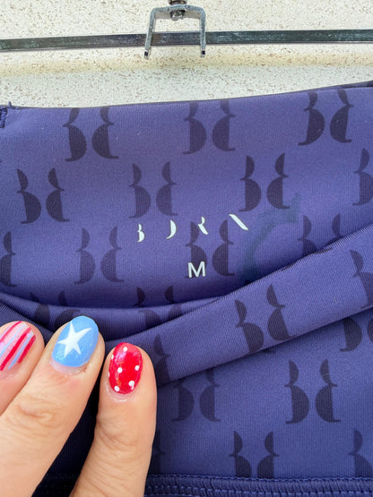 BORN LIVING YOGA. Legging azul logo. T ,M